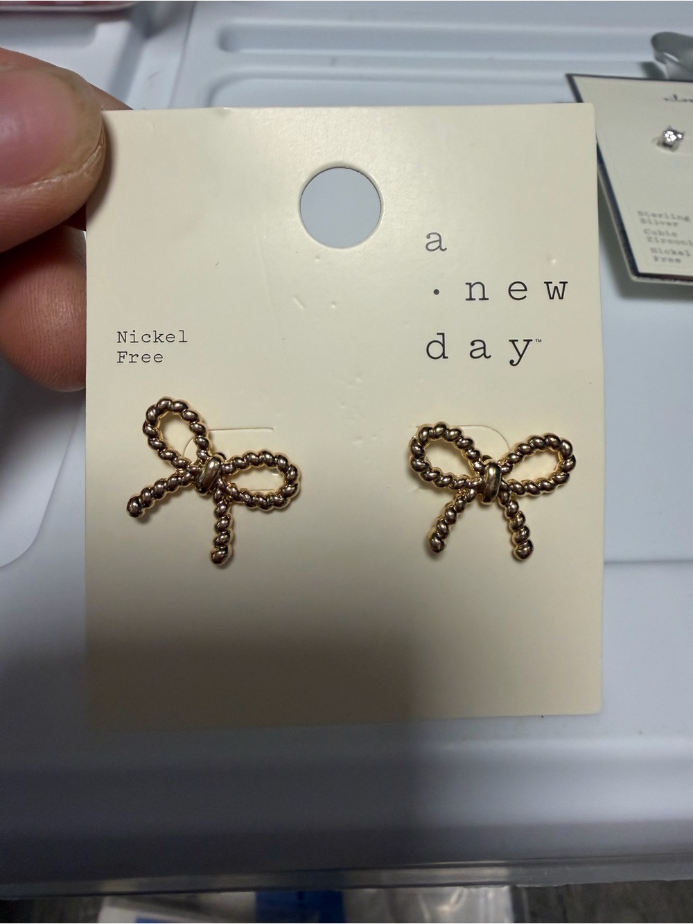 And1 Gold Tone Stud Earrings
